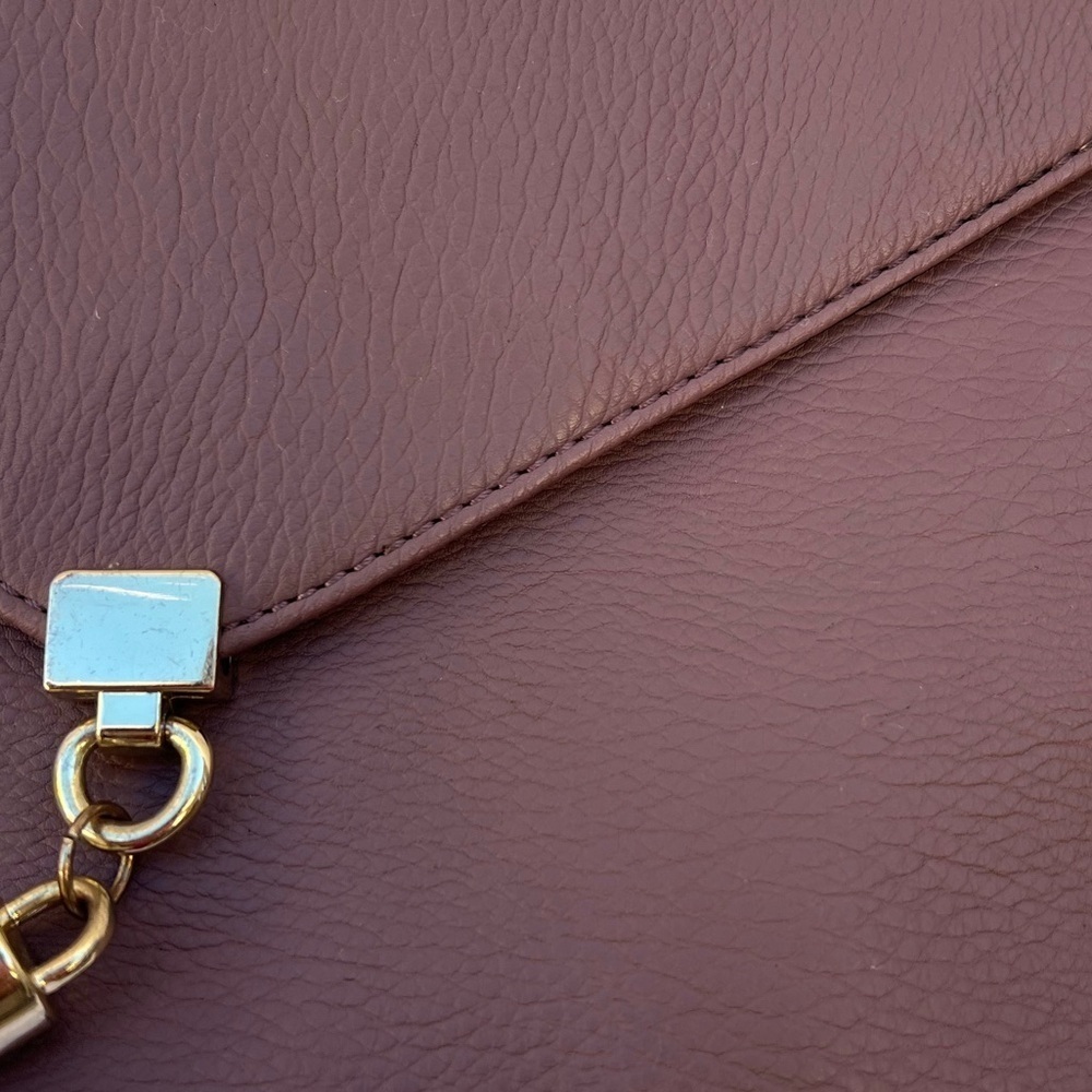 Big Buddha Lavender Brown Envelope Clutch with Tassel - Picture 2 of 5